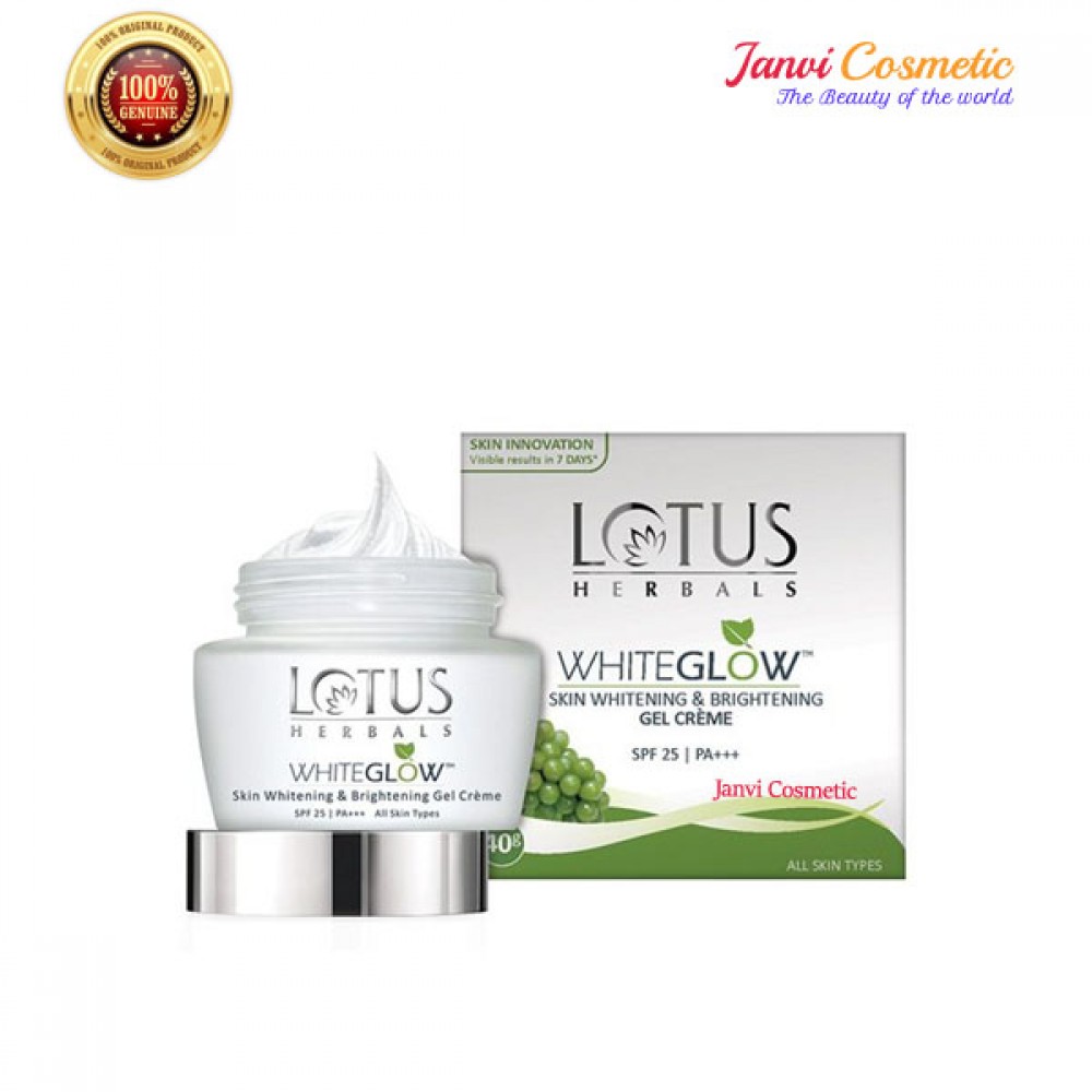 Lotus Herbals White Glow Skin Whitening & Brightening Gel Creme SPF 25 PA+++