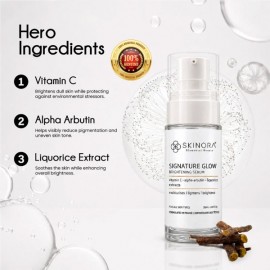 Skinora Signature Glow Brightening Face Serum with Vitamin C 30 ml| For All Skin Types
