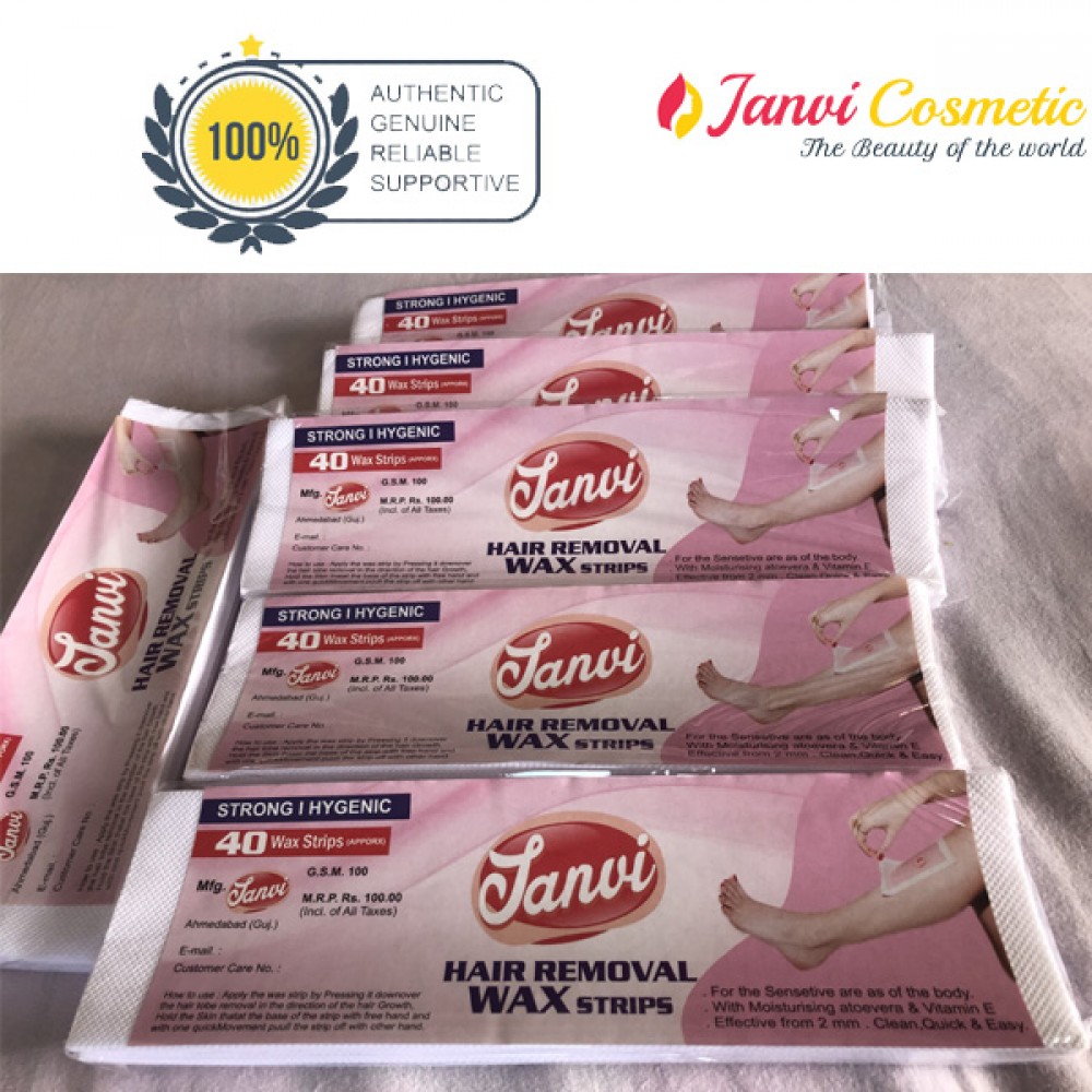 Janvi Essentials Hair Removal Wax Strips - Big- Set of 6pkt.