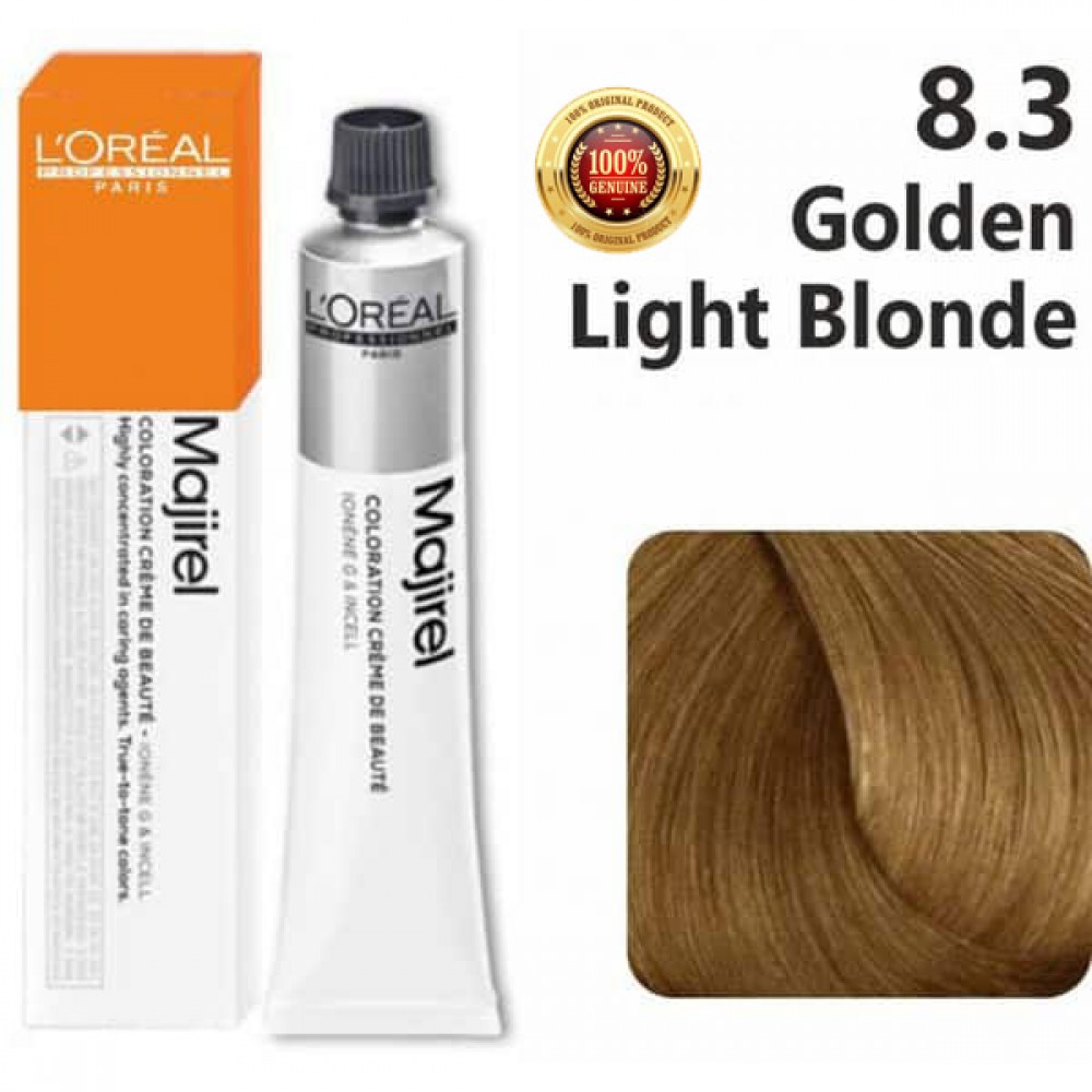 L'oreal Professionnel Paris Majirel Hair Color - 8.3 (Golden Light Blonde)