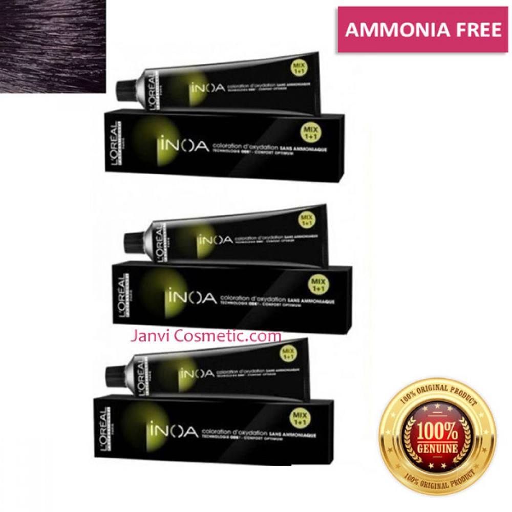 L'Oreal Professionnel Inoa Hair Colour No 1 Black 60 GPack of 3 Inoa |  Janvi Cosmetic Store