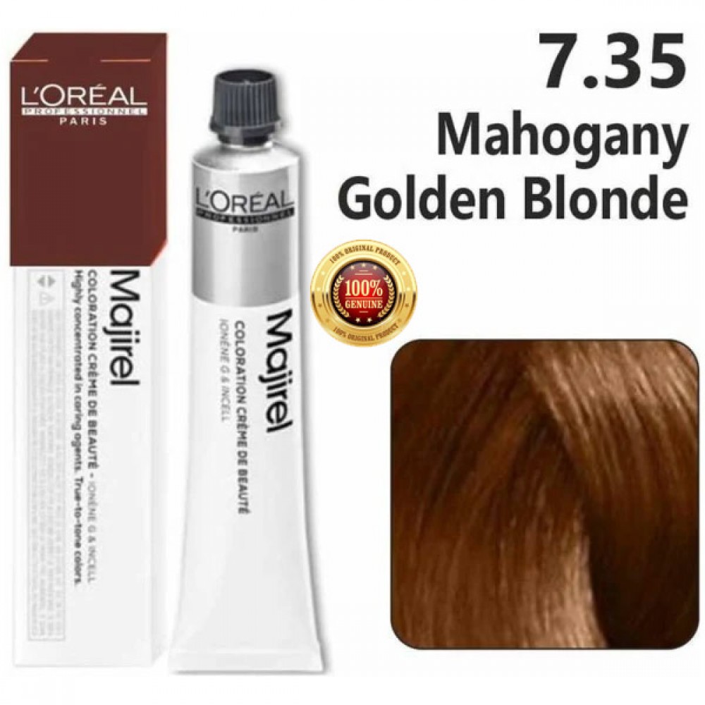 L'Oreal Professionnel Paris Hair Color Majirel - 7.35 (Mahogany Golden Blonde) 