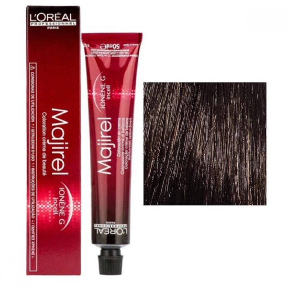 Loreal Professionnel Majirel Hair Color Cream No. 4 Brown.