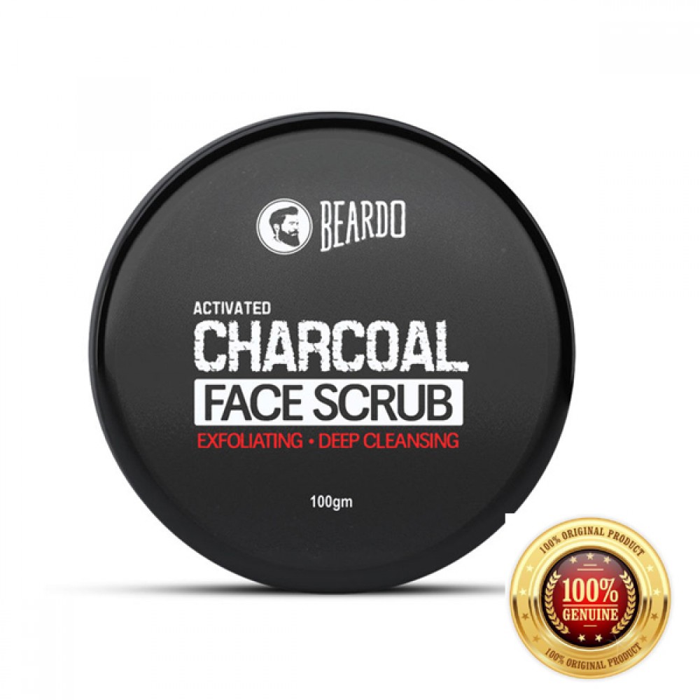 Beardo Activated Charcoal Face Scrub for Men | Janvi Cosmetic Store