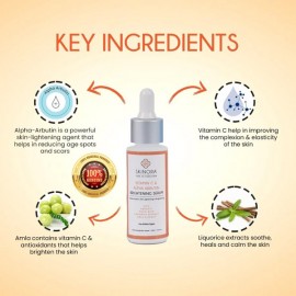 Skinora Vitamin C & Alpha Arbutin Brightening Serum| Moisturization and Skin Brightening| For All Skin Types