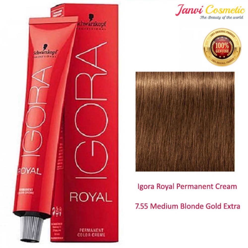 Buy Schwarzkopf Professional Igora Royal Permanent Cream  Medium Blonde  Gold Extra  & Care-Hair Colour -Igora | Janvi Cosmetic Store